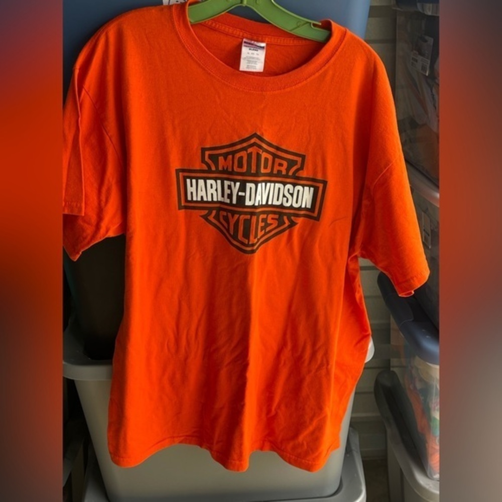 Harley-Davidson Bright Orange Short Sleeve Tee